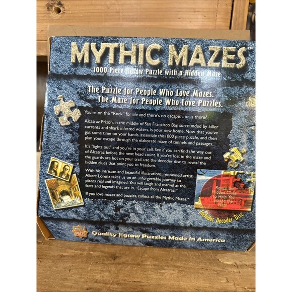 Puzzle Escape from Alcatraz-Mythic Mazes 1000 piece With Hidden Maze Decoder - Picture 2 of 10